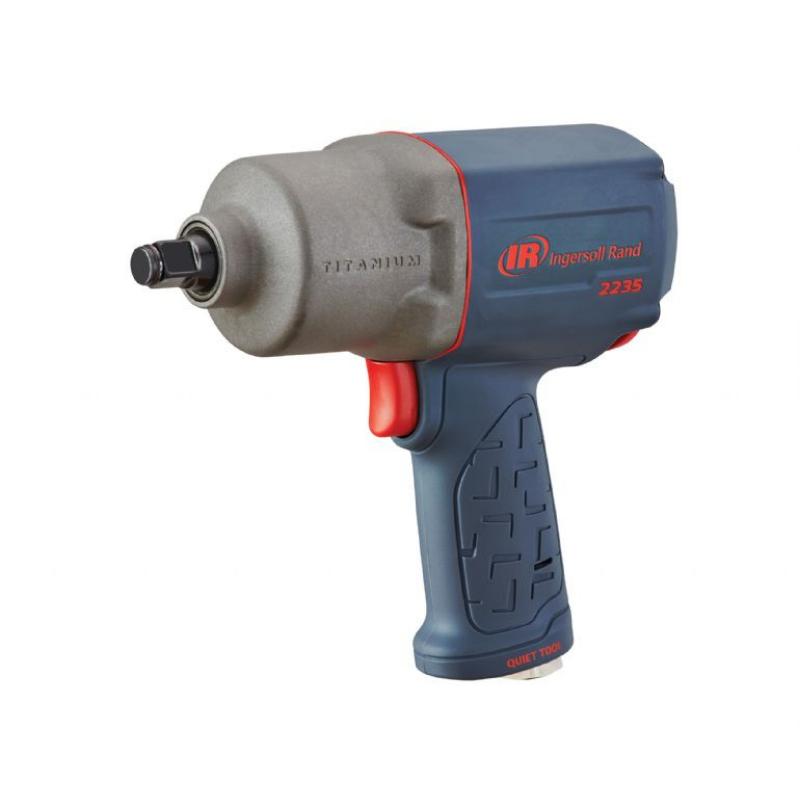 Grey Ingersoll Rand Max Series Pistol Impact Tool with red detailing and logo on the side bare tool on a white background