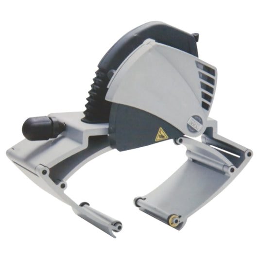 Grey Airpipe Electric Pipe Cutter Saw Power Tool, on a white background