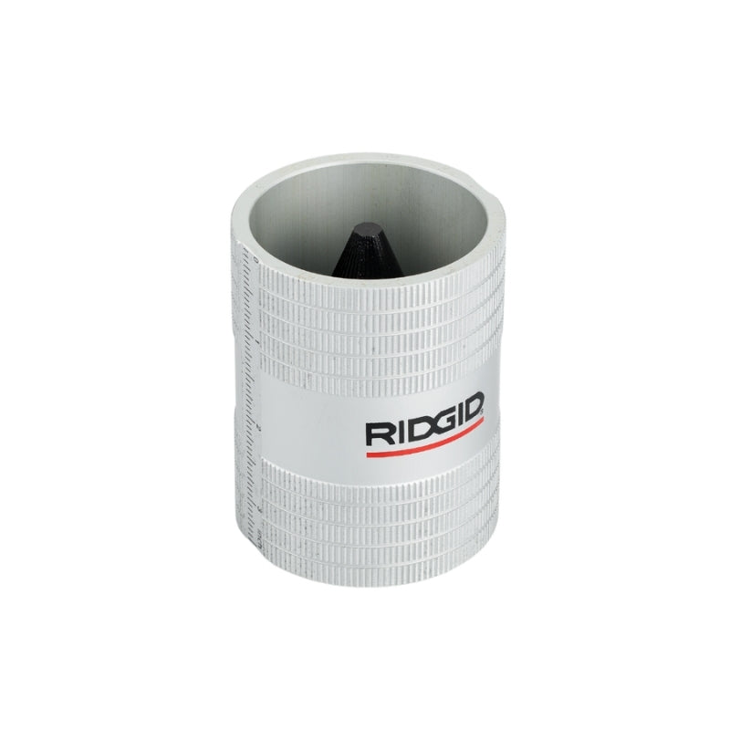 Grey and White Airpipe Aluminium Pipe Deburrer with logo on the side, on a white background