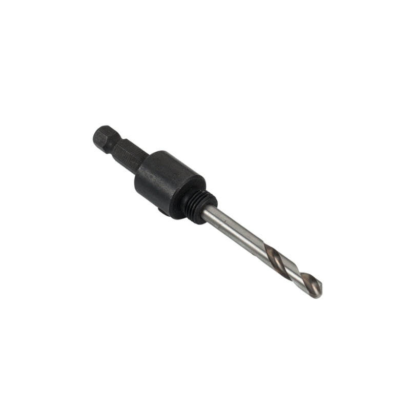 Silver and Black Airpipe drillholder, drill accessory, on a white background
