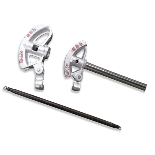 Silver and Grey Airpipe Pipe and Bar Bending Tool, on a white background