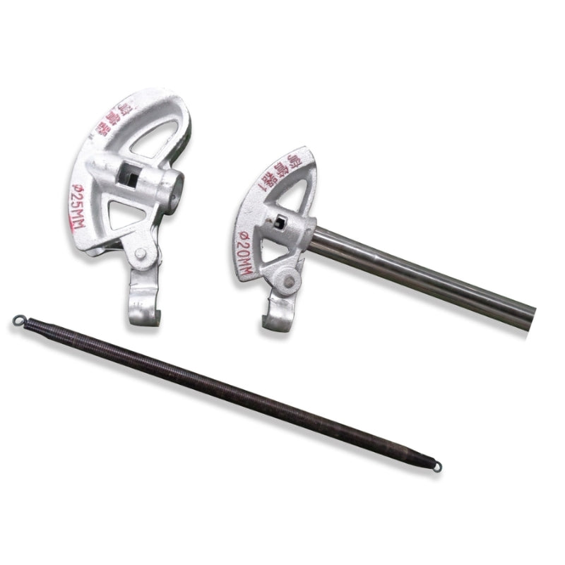 Silver and Grey Airpipe Pipe and Bar Bending Tool, on a white background