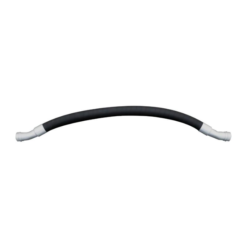 Black and White Airpipe Flexible Hose Connection, 30° angle, on a white background