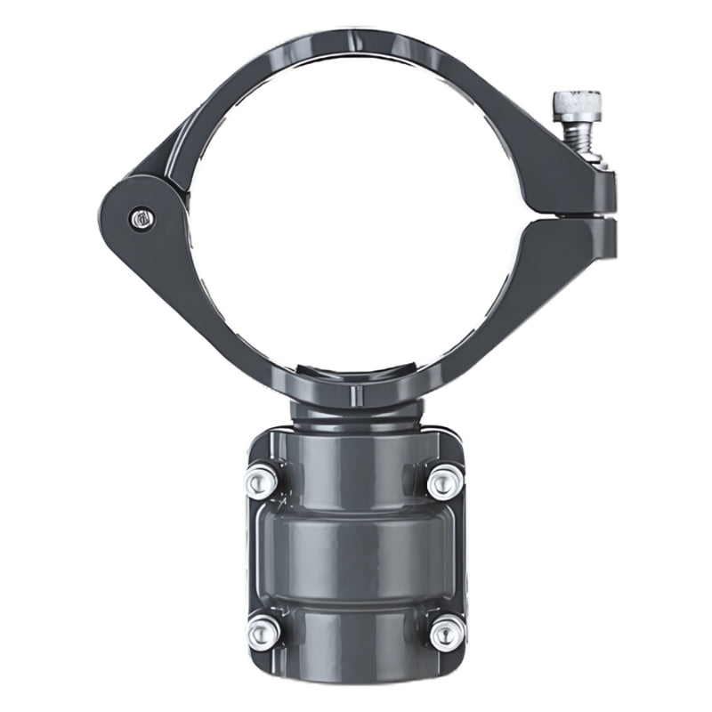 Grey Airpipe Aluminium Direct Quick Drop, plumbing pipe connector fitting and support on a white background