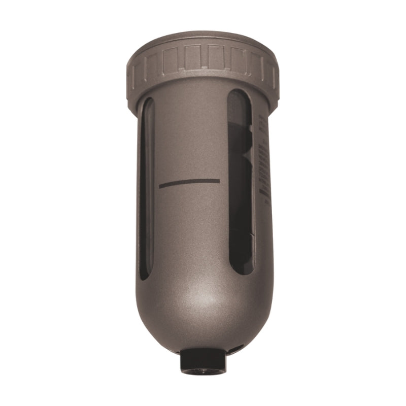 Grey Airpipe Automatic Drain Valve, plumbing fixture, on a white background