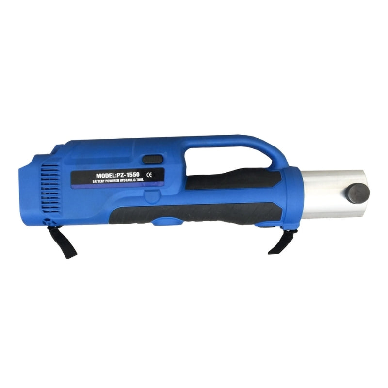 Blue, Black and Silver Airpipe Battery Hydraulic Machine Power Tool, on a white background