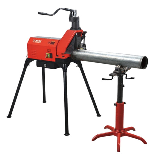 Red, Silver and Black Airpipe Lugging Machine Hardware Tool, on a white background