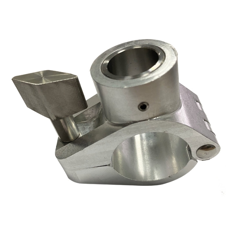 Silver Stainless Steel Airpipe Drilling Jig, plumbing fitting and support, on a white background