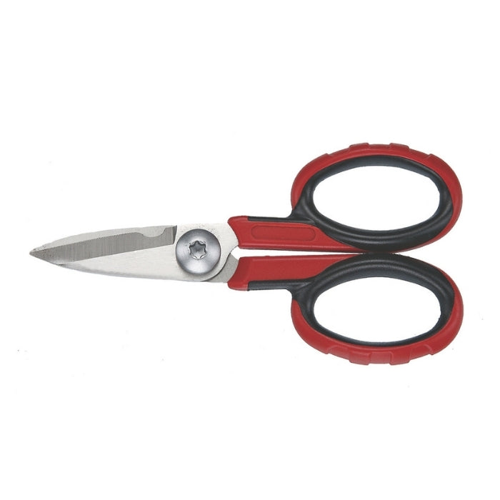 Teng Tools Scissors with red and grey handle, on a white background