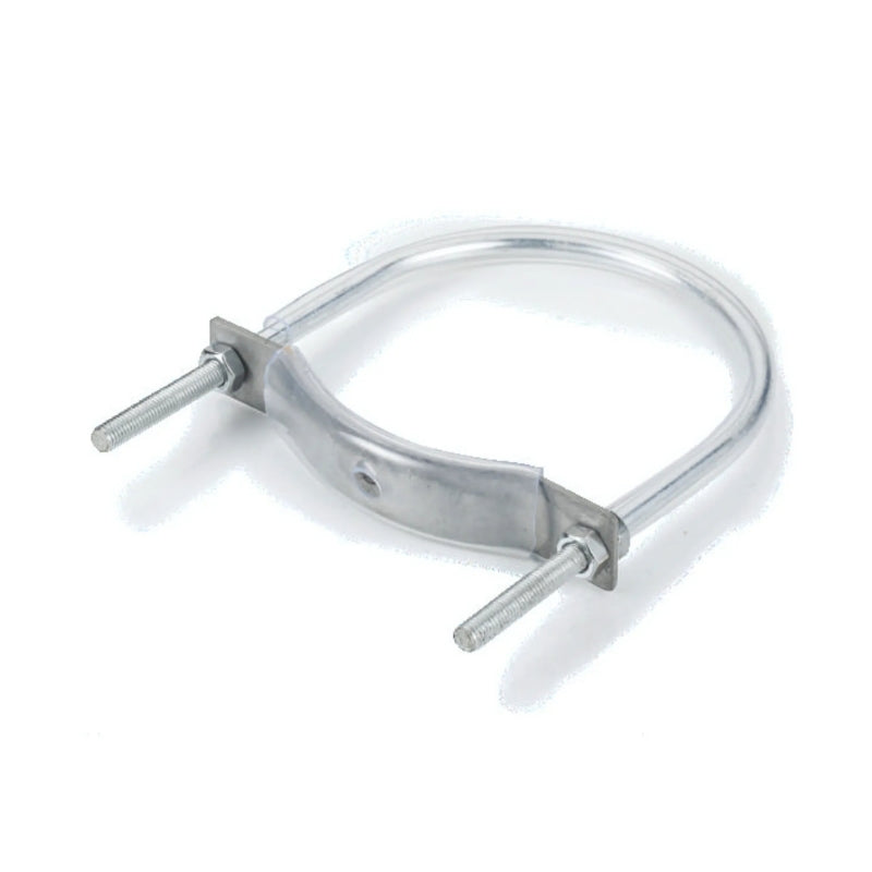 Black, Silver and Grey Airpipe Pipe Clip plumbing fixture fitting and support, on a white background