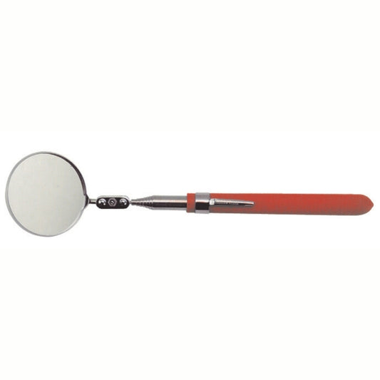 Teng Tools Telescopic Circular Inspection Mirror with a red handle, bare tool on a white background