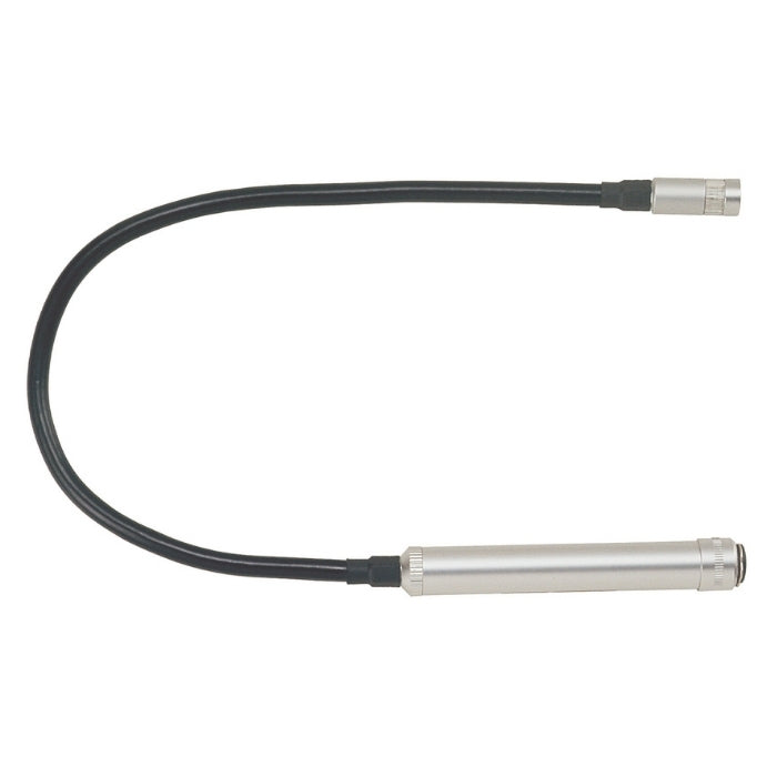 Teng Tools Flexible Light With Magnet, black cable with silver detailing, laid out in a 'C' shape, on a white backround.