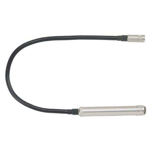 Teng Tools Flexible Light With Magnet, black cable with silver detailing, laid out in a 'C' shape, on a white backround.