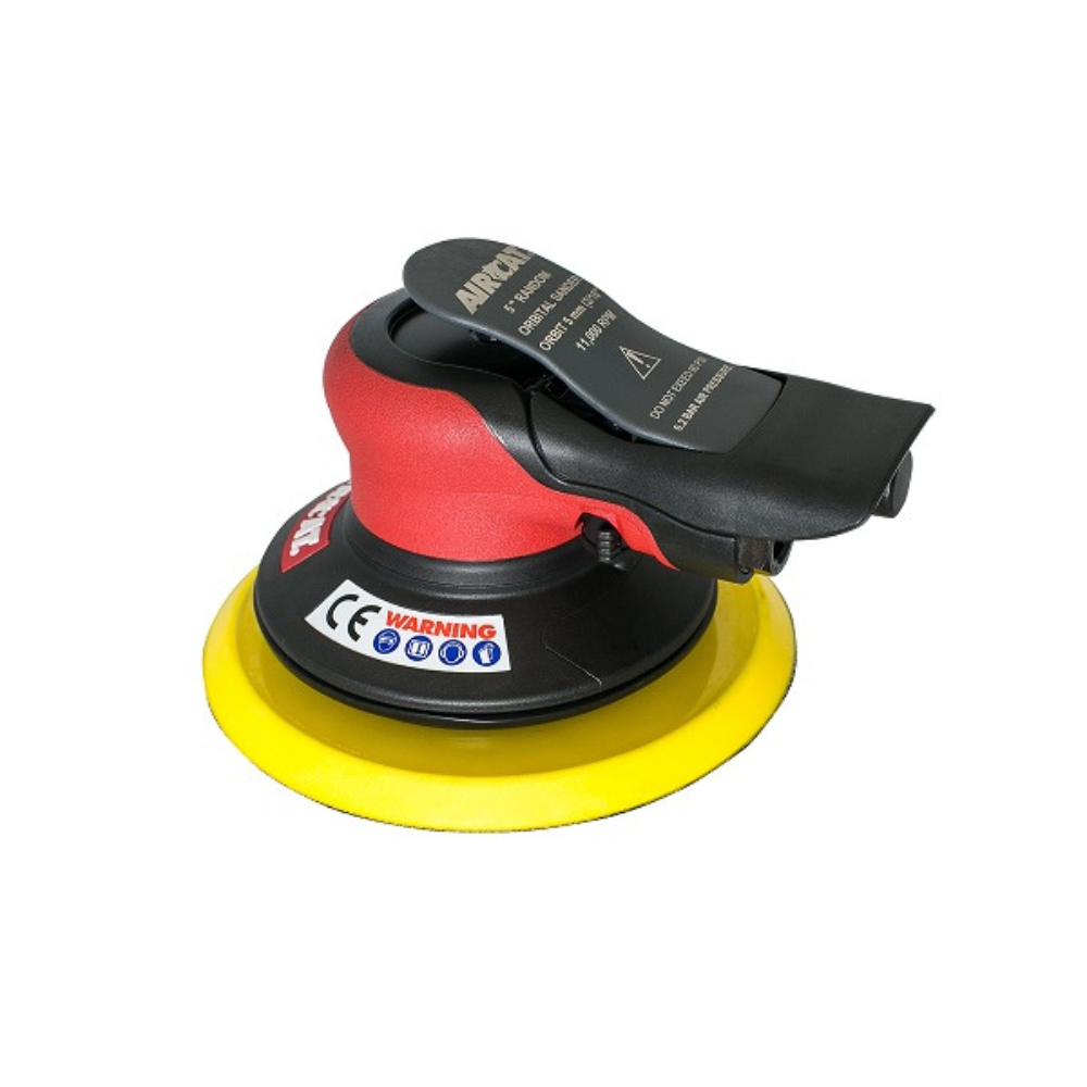 AIRCAT 6700-5-336 5 inch orbital palm sander for low vibration finishing and sanding applications
