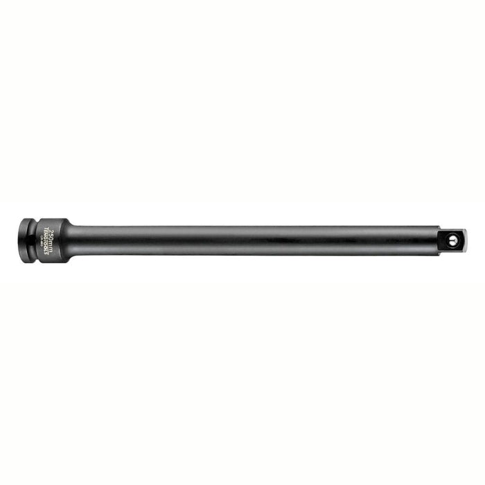 Black Teng Tools 1/2" Impact Extension Bar with engraving of tool details on the side, bare tool