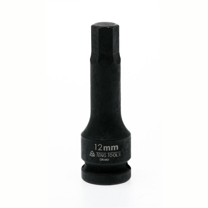 Black Teng Tools 1/2" Hex Impact Socket with engraving of tool details on the side, bare tool