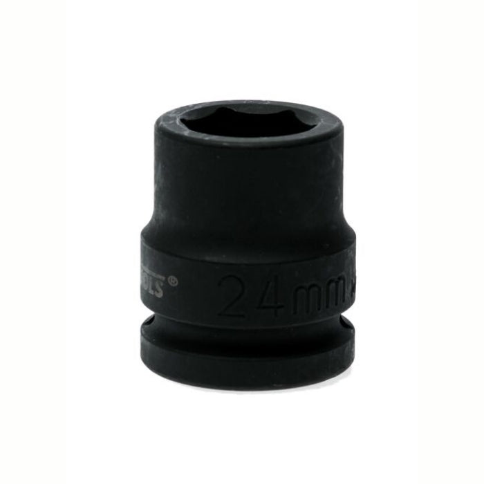 Black Teng Tools 3/4" Hex Impact Socket with engraving of tool details on the side, bare tool on a white background