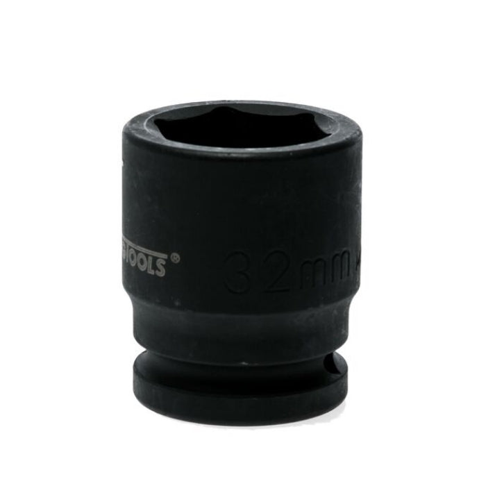 Black Teng Tools 3/4" Hex Impact Socket with engraving of tool details on the side, bare tool on a white background