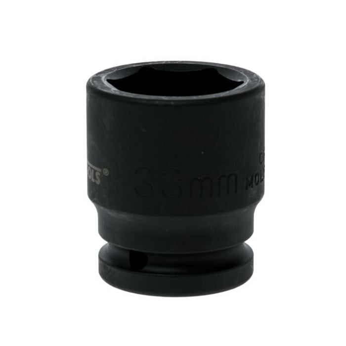 Black Teng Tools 3/4" Hex Impact Socket with engraving of tool details on the side, bare tool on a white background