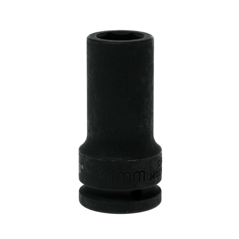 Black Teng Tools 3/4" Deep Impact Socket with engraving of tool details on the side, bare tool on a white background
