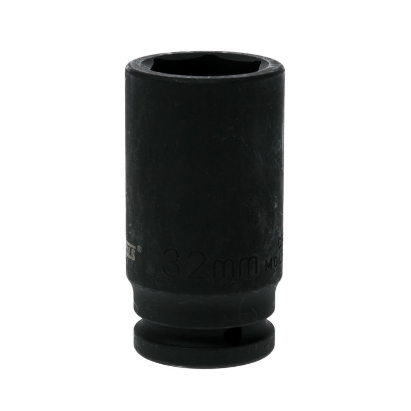 Black Teng Tools 3/4" Deep Impact Socket with engraving of tool details on the side, bare tool on a white background