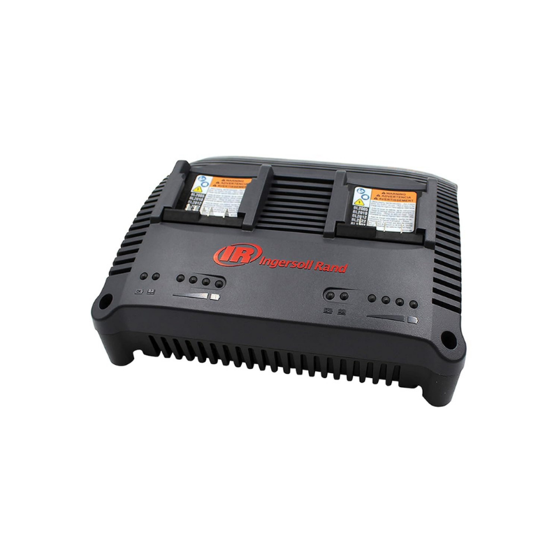 Grey Ingersoll Rand Dual Bay Battery Pack Charger on a white background