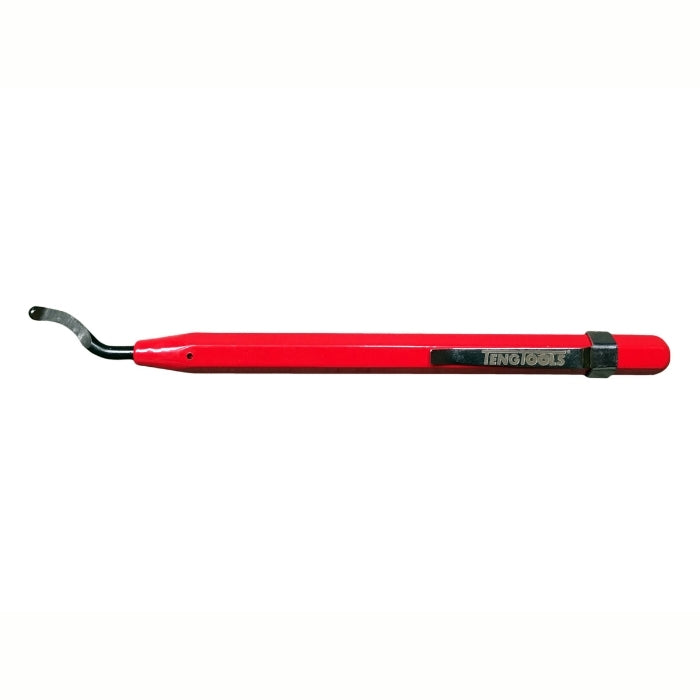 Red Teng Tools Deburring Tool Pocket Clip with silver and black details, bare tool