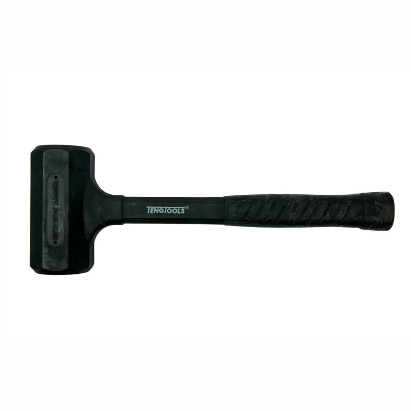 Teng Tools Dead Blow Hammer with black handle and engraving of tool details on the side, on a white background