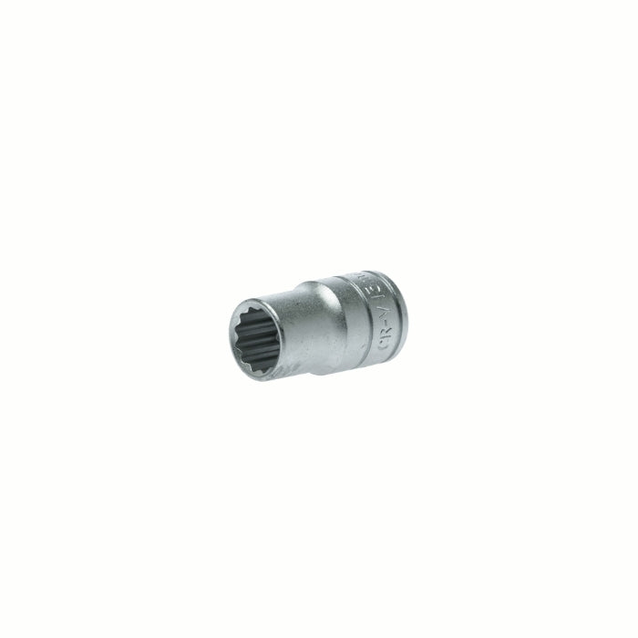 Silver Teng Tools 1/2" Socket 12 Point with engraving of tool details on the side, bare tool