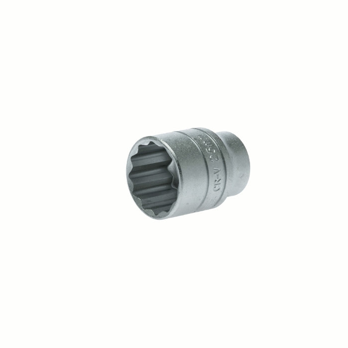 Silver Teng Tools 1/2" Socket 12 Point with engraving of tool details on the side, bare tool