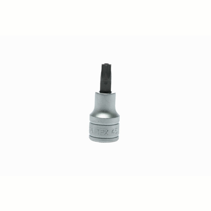 Silver and Black Teng Tools 1/2" Bit Socket with engraving of tool details on the side, bare tool
