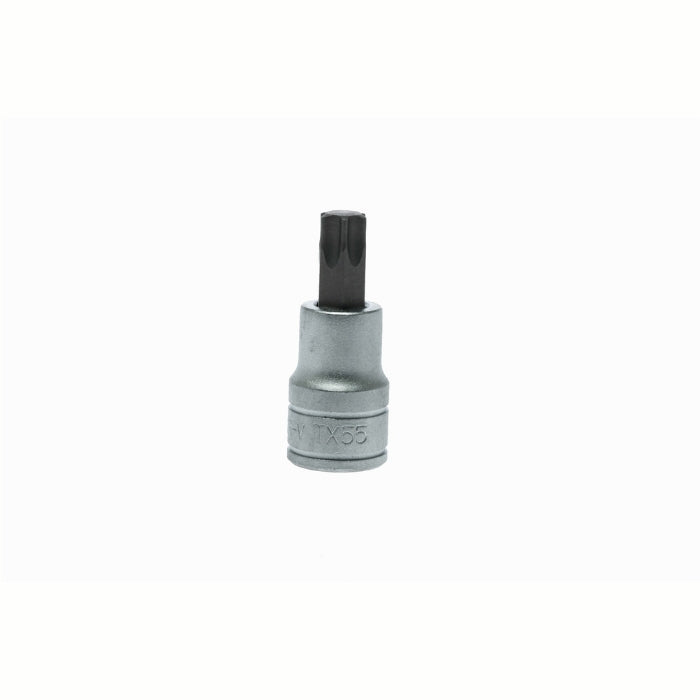 Silver and Black Teng Tools 1/2" Bit Socket with engraving of tool details on the side, bare tool