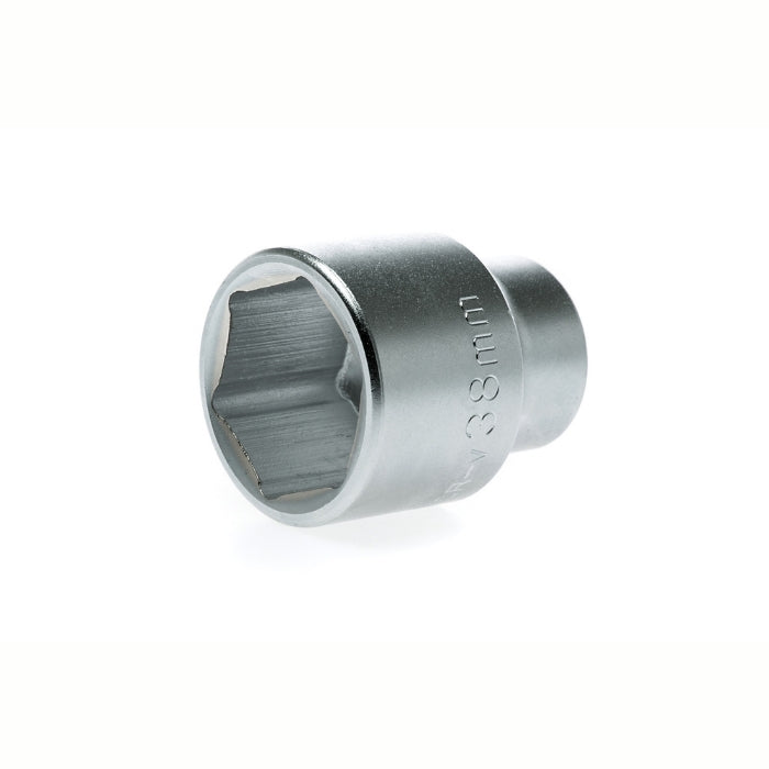 Silver Teng Tools 3/4" Socket 6 Point with engraving of tool details on the side, bare tool on a white background