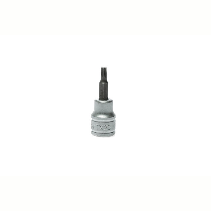 Silver and Black Teng Tools 3/8" Bit Socket with engraving of the tool details on the side, bare tool