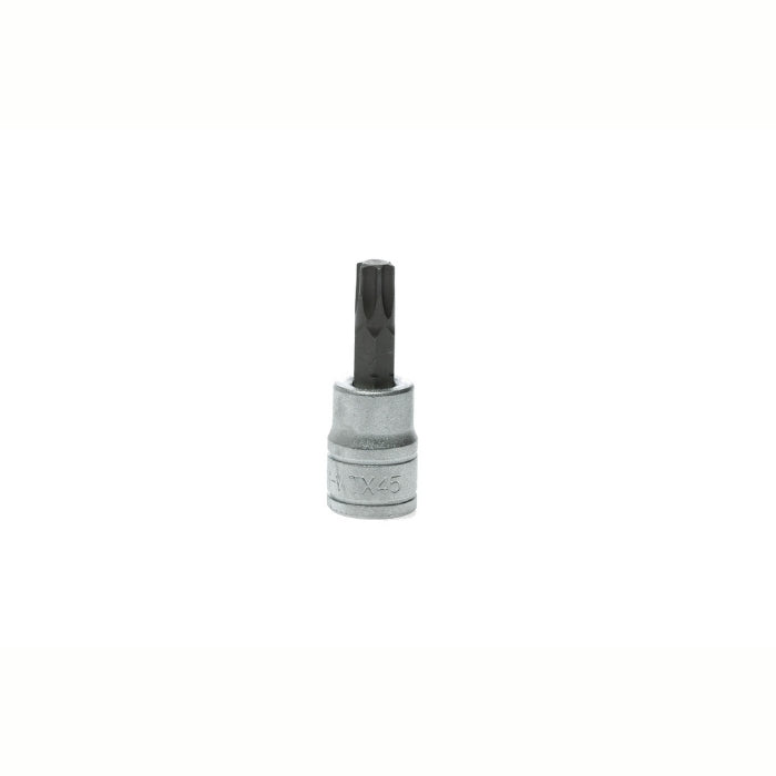 Silver and Black Teng Tools 3/8" Bit Socket with engraving of the tool details on the side, bare tool