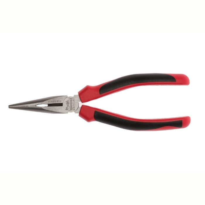 Teng Tools Long Nose Pliers with red handle, on a white background