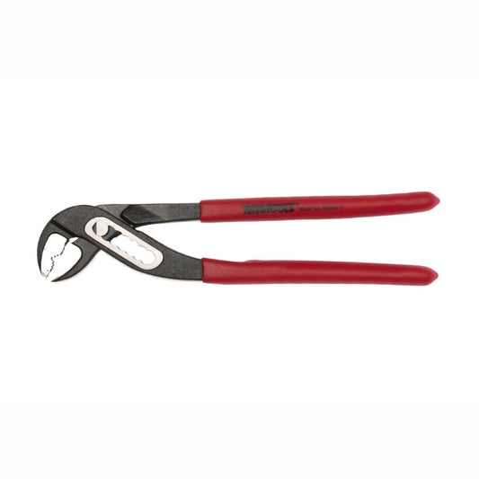 Teng Tools Water Pump Pliers with red and black handle on a white background