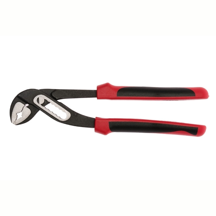 Teng Tools Water Pump Pliers with red and black handle on a white background