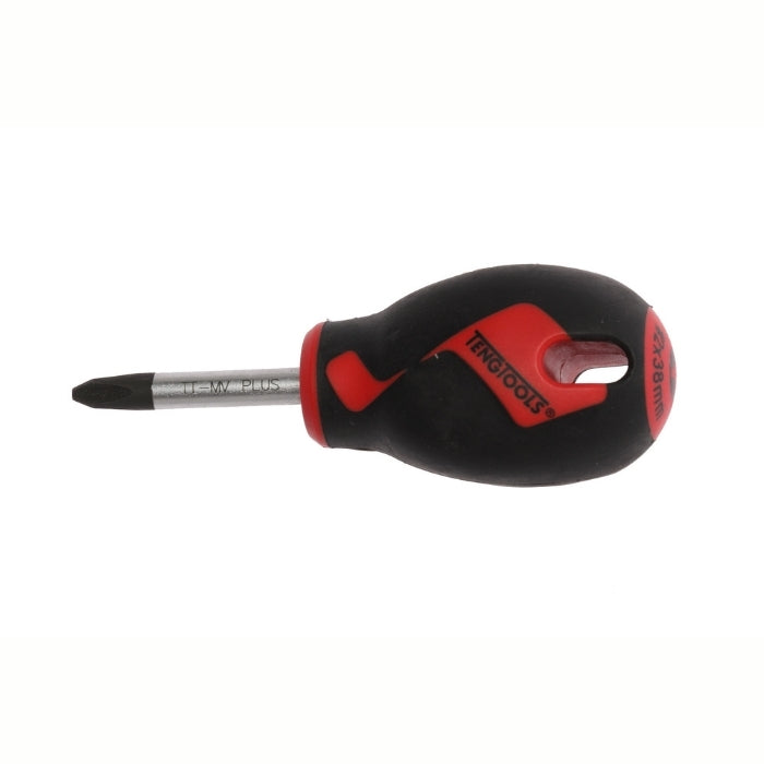 Teng Tools PZ Screwdriver with red and black handle on a white background