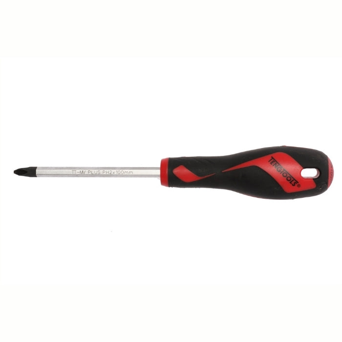 Teng Tools PZ Screwdriver with red and black handle on a white background