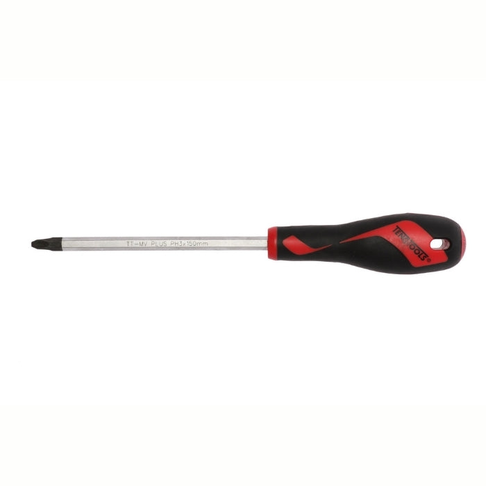 Teng Tools PZ Screwdriver with red and black handle on a white background