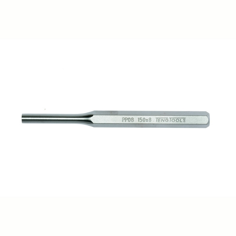Silver Teng Tools Parallel Pin Punch with engraving of the tool details on the side,