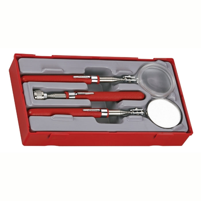Teng Tools Inspection Set 3 Pieces with grey and red carry case, on a white background
