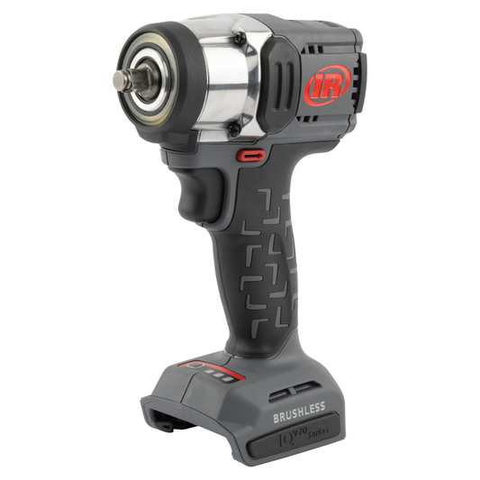 Grey and Silver Ingersoll Rand 3/8" Compact Impact Tool, with red detailing and logo, bare tool on a white background