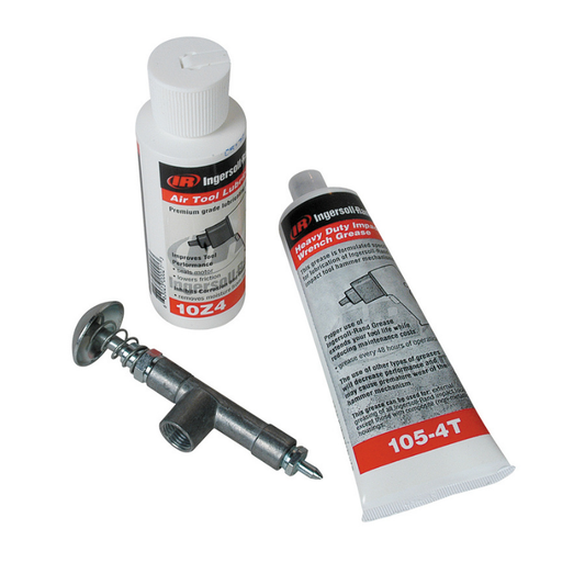 Ingersoll Rand 105-LBK1 maintenance lubrication kit with air tool oil, grease, and precision pump for pneumatic tools