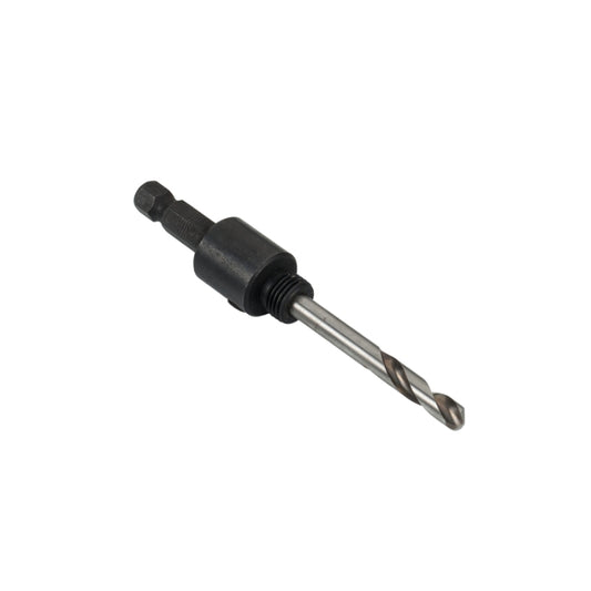 Silver and Black Airpipe Drillholder, drill accessory, on a white background