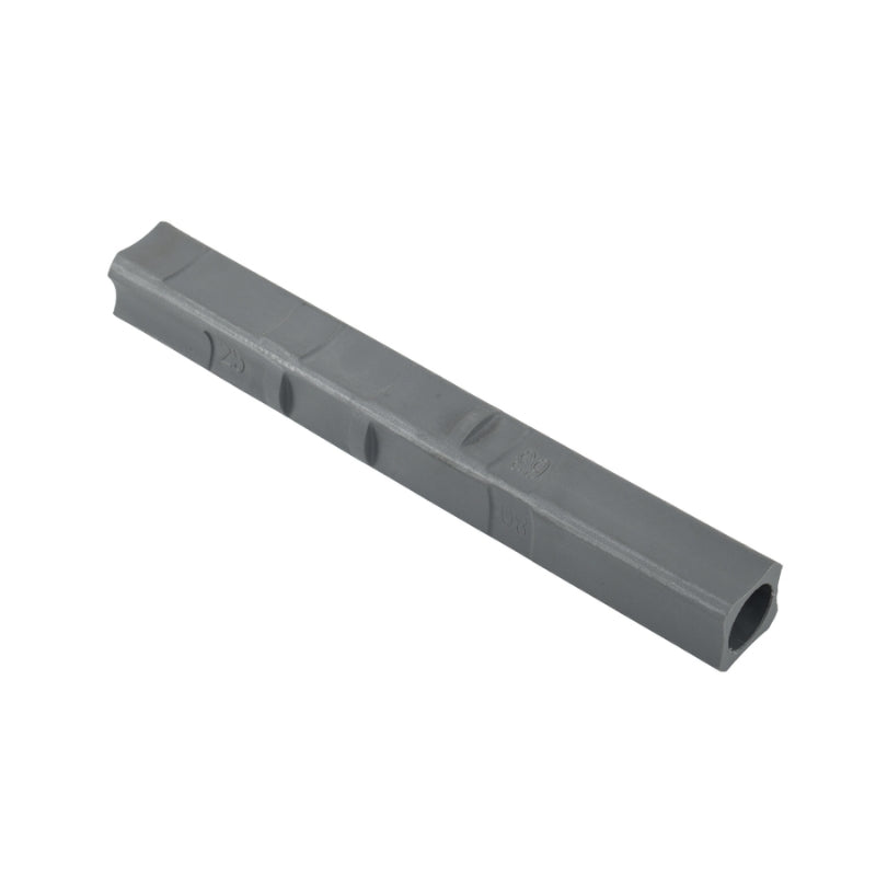 Grey aluminium Airpipe depth marking tool, depth gauge, on a white background