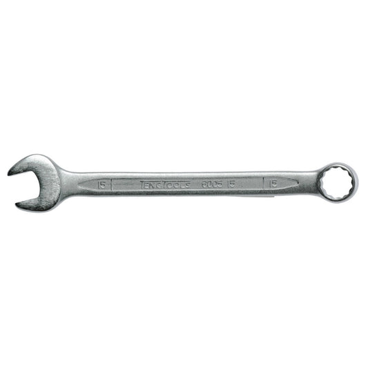 Silver Teng Tools Combination Spanner with engraving of the tool details on the side, bare tool 