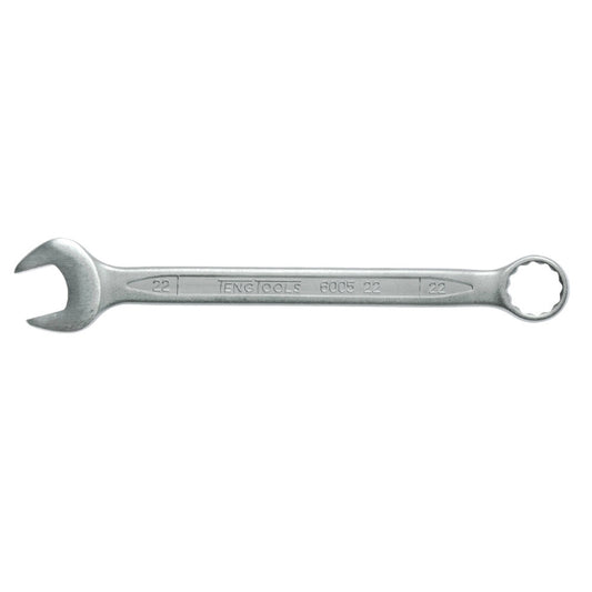 Silver Teng Tools Combination Spanner with engraving of the tool details on the side, bare tool 