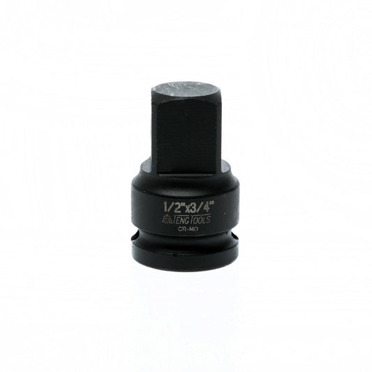 Black Teng Tools Impact Step Up Adaptor with engraving of tool details on the side, bare tool 